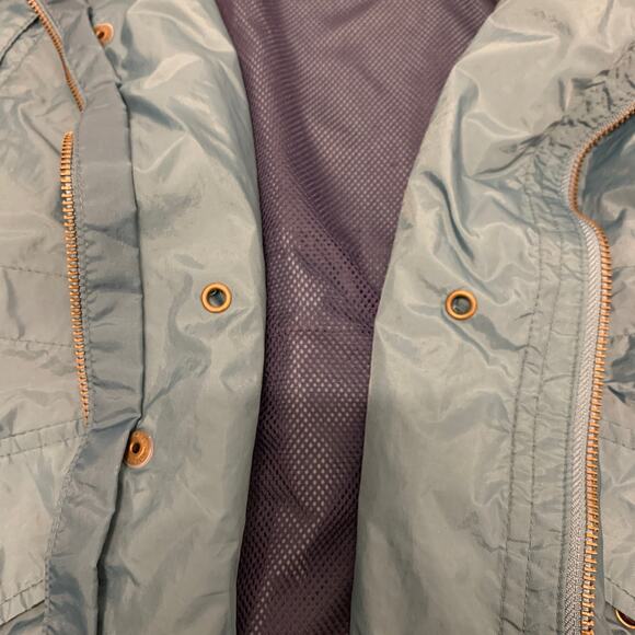 Vintage GAP Windbraker Coat Men S Teal Soft Shell Mesh Liner Full Zip 4 Pockets - Picture 6 of 12